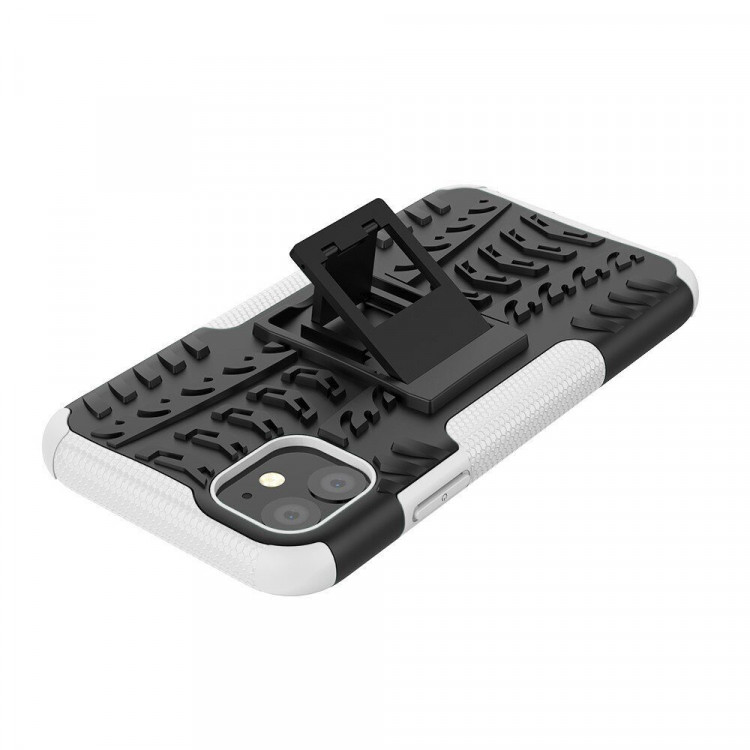 Чехол Hybrid Armor для iPhone 11 (черный + белый)
