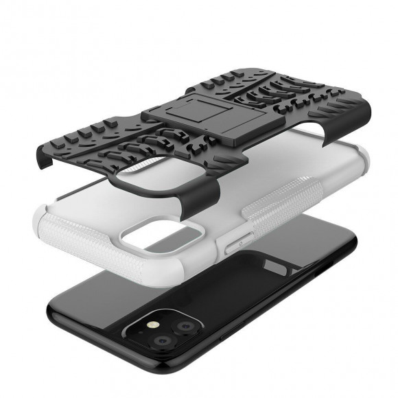 Чехол Hybrid Armor для iPhone 11 (черный + белый) Чехол Hybrid Armor для iPhone 11 (черный + белый)