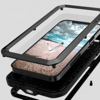 Гибридный чехол LOVE MEI для iPhone 12 Pro (черный)