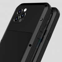 Гибридный чехол LOVE MEI для iPhone 12 Pro (черный)