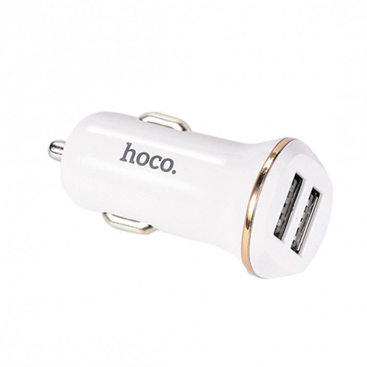 Автомобильное зарядное устройство HOCO Ported Dual 2,1А (белый)