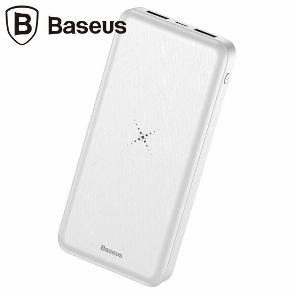 Беспроводной внешний аккумулятор Baseus 10000 mAh (белый) Беспроводной внешний аккумулятор Baseus 10000 mAh (белый)