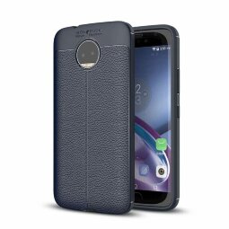 Чехол-накладка Litchi Grain для Motorola Moto G5S Plus (темно-синий)