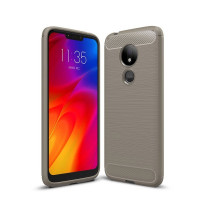 Чехол-накладка Carbon Fibre для Motorola Moto G7 Power (серый)