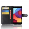 Чехол с визитницей для LG Q8 (черный)