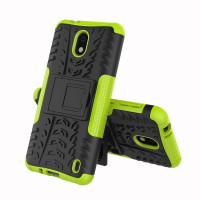 Чехол Hybrid Armor для Nokia 2 (черный + зеленый)