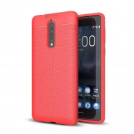 Чехол-накладка Litchi Grain для Nokia 8 (красный) Чехол-накладка Litchi Grain для Nokia 8 (красный)