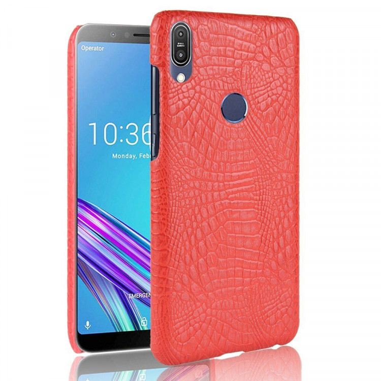 Чехол Crocodile Texture для Asus Zenfone Max Pro (M1) ZB601KL / ZB602KL (красный)
