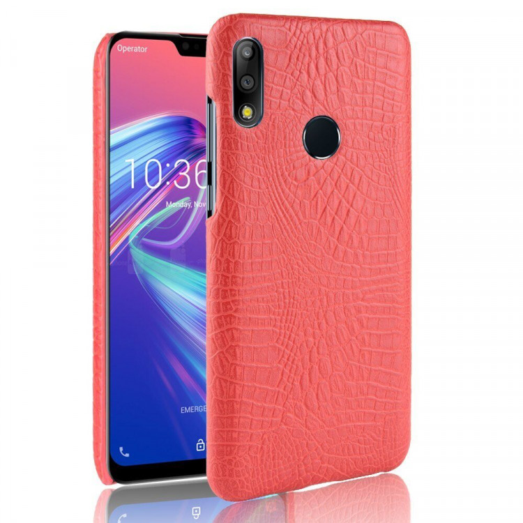 Чехол Crocodile Texture для Asus Zenfone Max Pro (M2) ZB631KL (красный)