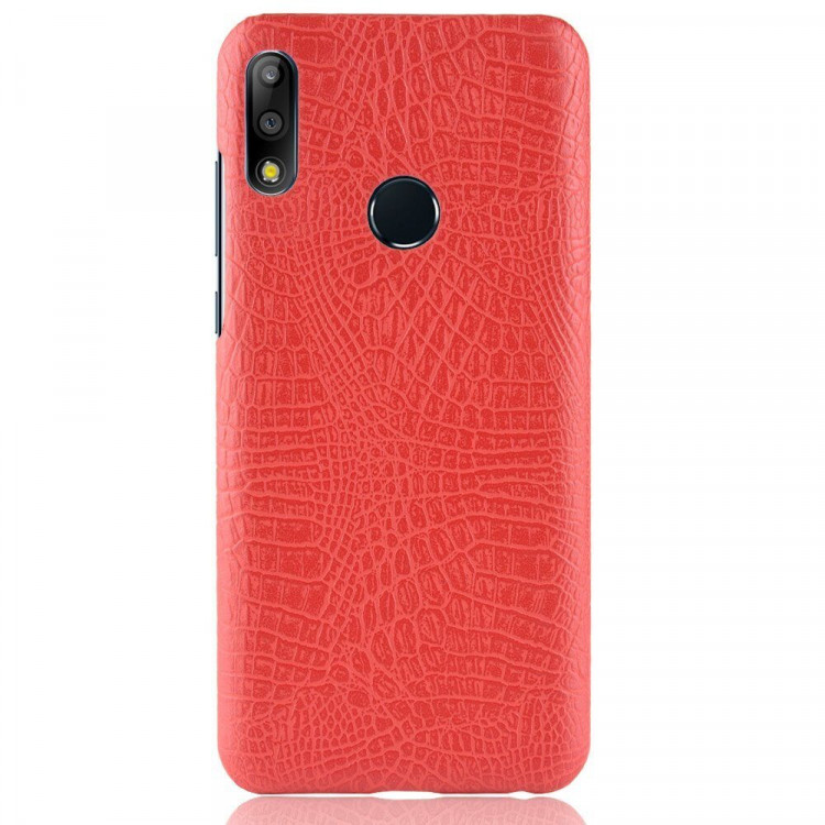 Чехол Crocodile Texture для Asus Zenfone Max Pro (M2) ZB631KL (красный)