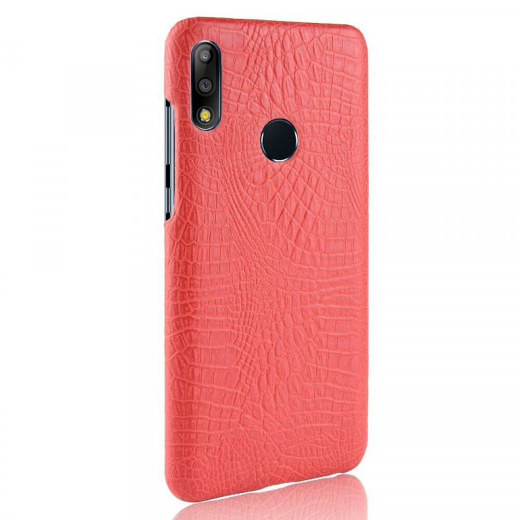 Чехол Crocodile Texture для Asus Zenfone Max Pro (M2) ZB631KL (красный)