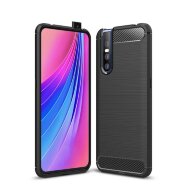 Чехол-накладка Carbon Fibre для Vivo V15 Pro (черный)