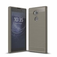 Чехол-накладка Carbon Fibre для Sony Xperia XA2 (серый) Чехол-накладка Carbon Fibre для Sony Xperia XA2 (серый)