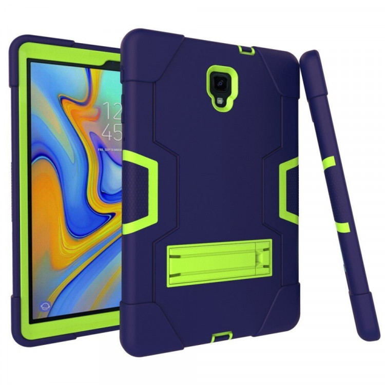 Гибридный TPU чехол для Samsung Galaxy Tab A 10.5 (2018) SM-T590 / SM-T595 (темно-синий + зеленый)