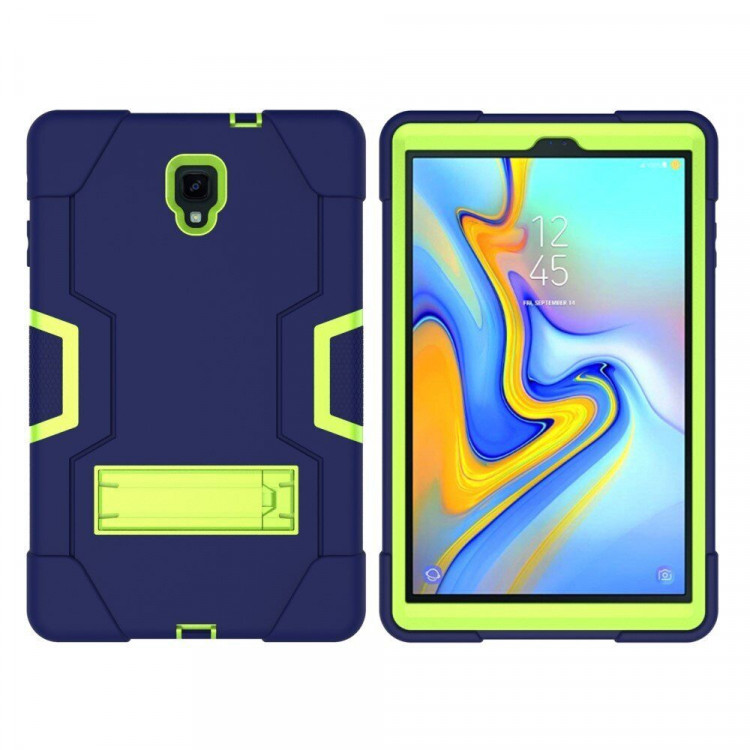 Гибридный TPU чехол для Samsung Galaxy Tab A 10.5 (2018) SM-T590 / SM-T595 (темно-синий + зеленый)