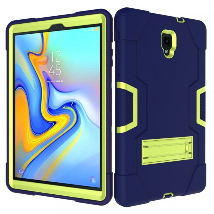 Гибридный TPU чехол для Samsung Galaxy Tab A 10.5 (2018) SM-T590 / SM-T595 (темно-синий + зеленый)