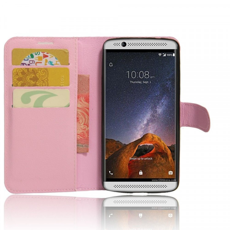 Чехол с визитницей для ZTE Axon 7 mini (розовый)