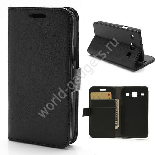 Горизонтальный чехол для Samsung Galaxy Core / i8260 (черный)