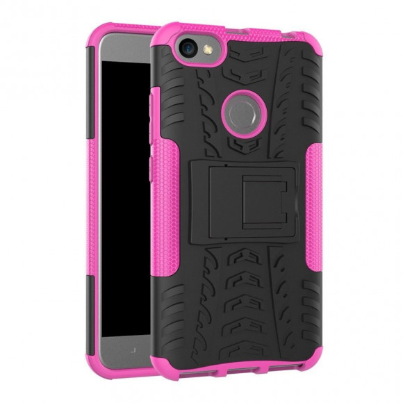 Чехол Hybrid Armor для Xiaomi Redmi Note 5A / 5A Prime (черный + розовый)