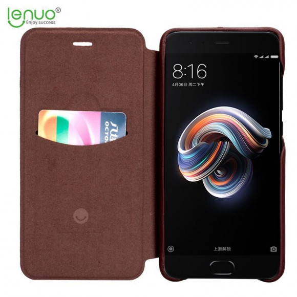 Чехол LENUO для Xiaomi Mi Note 3 (коричневый) Чехол LENUO для Xiaomi Mi Note 3 (коричневый)