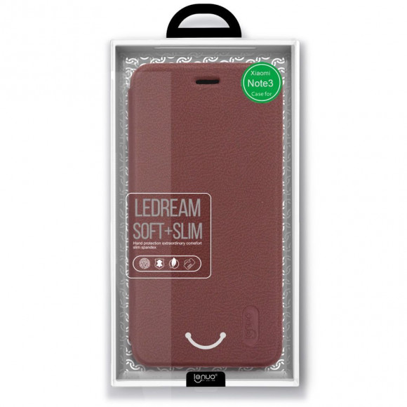 Чехол LENUO для Xiaomi Mi Note 3 (коричневый) Чехол LENUO для Xiaomi Mi Note 3 (коричневый)