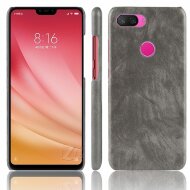 Чехол Litchi Texture для Xiaomi Mi 8 Lite (серый) Чехол Litchi Texture для Xiaomi Mi 8 Lite (серый)