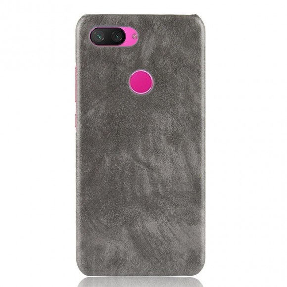 Чехол Litchi Texture для Xiaomi Mi 8 Lite (серый)