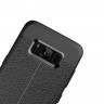Чехол-накладка Litchi Grain для Samsung Galaxy S8+ (черный)