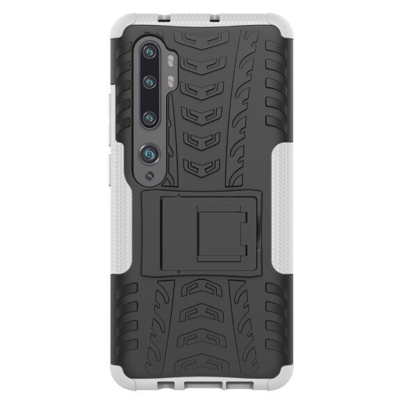 Чехол Hybrid Armor для Xiaomi Mi Note 10 / Mi Note 10 Pro / Mi CC9 Pro (черный + белый)