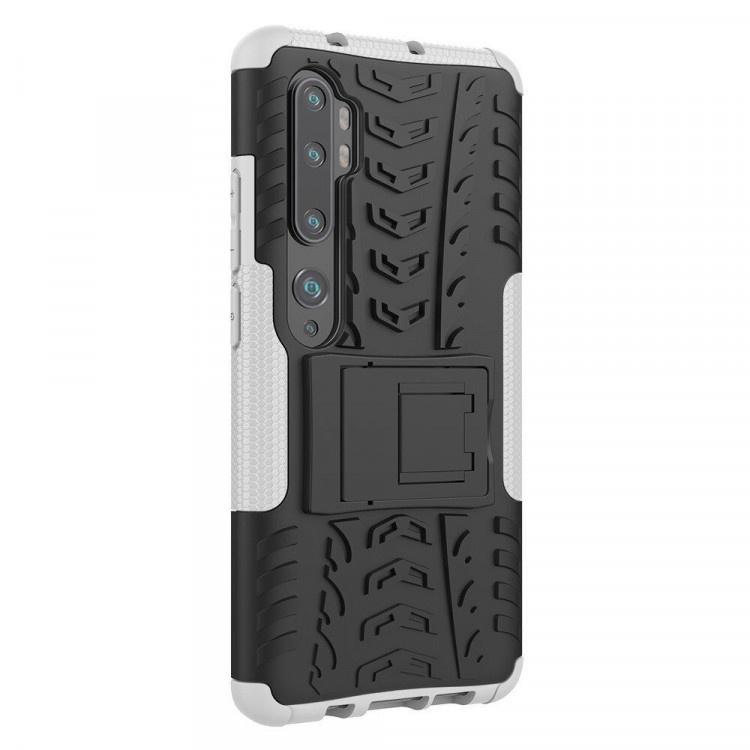 Чехол Hybrid Armor для Xiaomi Mi Note 10 / Mi Note 10 Pro / Mi CC9 Pro (черный + белый)