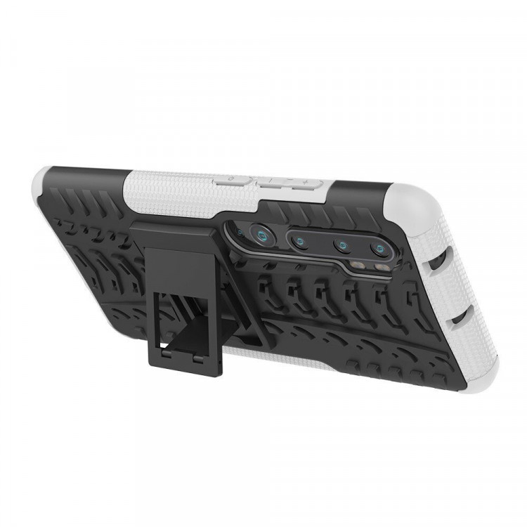 Чехол Hybrid Armor для Xiaomi Mi Note 10 / Mi Note 10 Pro / Mi CC9 Pro (черный + белый)