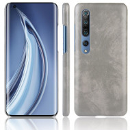 Кожаная накладка-чехол для Xiaomi Mi 10 / Mi 10 Pro (серый)