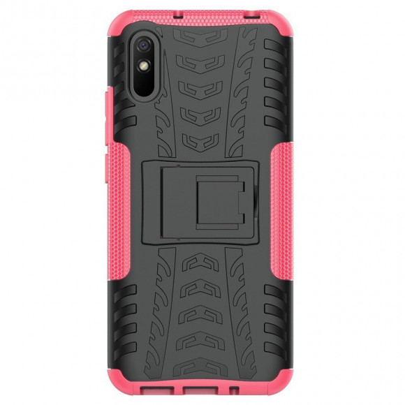Чехол Hybrid Armor для Xiaomi Redmi 9A (черный + розовый) Чехол Hybrid Armor для Xiaomi Redmi 9A (черный + розовый)