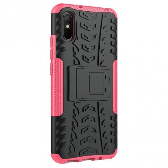 Чехол Hybrid Armor для Xiaomi Redmi 9A (черный + розовый) Чехол Hybrid Armor для Xiaomi Redmi 9A (черный + розовый)