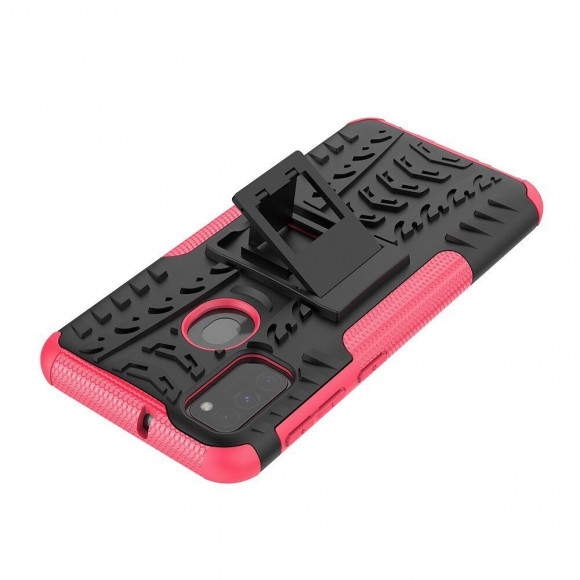 Чехол Hybrid Armor для Samsung Galaxy M30s / Galaxy M21 (черный + розовый)