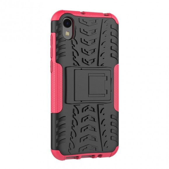 Чехол Hybrid Armor для Huawei Y5 (2019) / Honor 8S (черный + розовый)