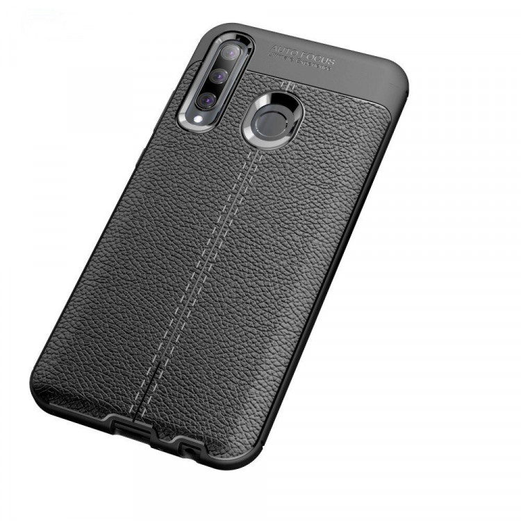 Чехол-накладка Litchi Grain для Huawei P Smart+ (Plus) 2019 / Enjoy 9s / Honor 10i (черный)