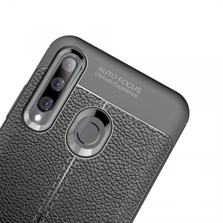 Чехол-накладка Litchi Grain для Huawei P Smart+ (Plus) 2019 / Enjoy 9s / Honor 10i (черный)