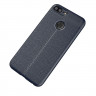 Чехол-накладка Litchi Grain для Huawei Honor 9 Lite (темно-синий)