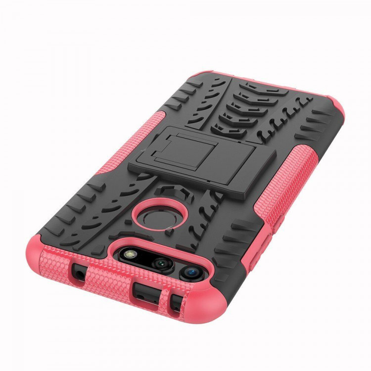 Чехол Hybrid Armor для Huawei Honor View 20 (черный + розовый)