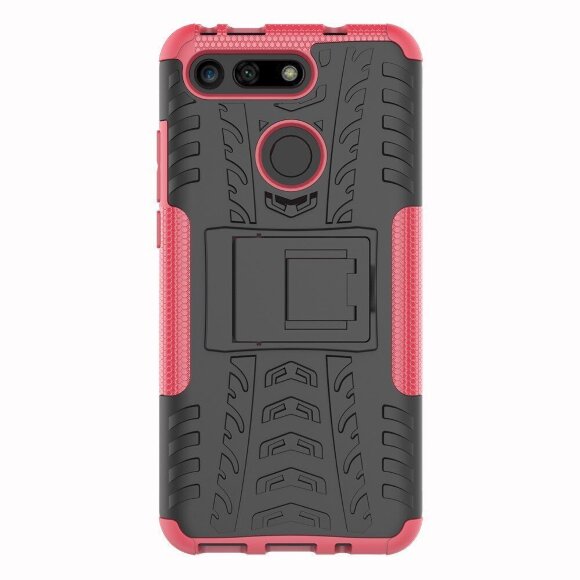 Чехол Hybrid Armor для Huawei Honor View 20 (черный + розовый) Чехол Hybrid Armor для Huawei Honor View 20 (черный + розовый)