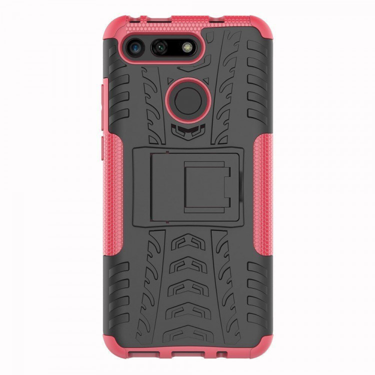 Чехол Hybrid Armor для Huawei Honor View 20 (черный + розовый)