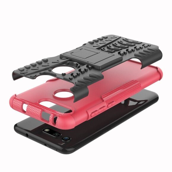 Чехол Hybrid Armor для Huawei Honor View 20 (черный + розовый) Чехол Hybrid Armor для Huawei Honor View 20 (черный + розовый)