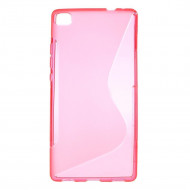 Нескользящий чехол для Huawei P8 (малиновый)