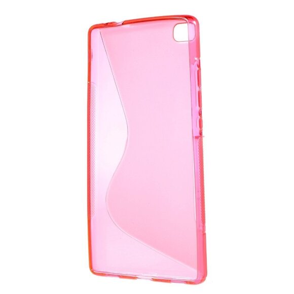 Нескользящий чехол для Huawei P8 (малиновый)