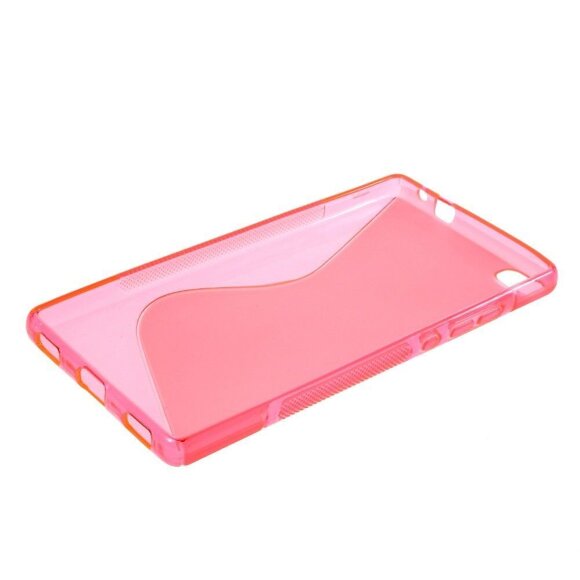 Нескользящий чехол для Huawei P8 (малиновый)