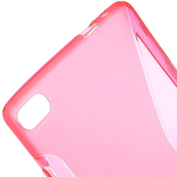 Нескользящий чехол для Huawei P8 (малиновый)