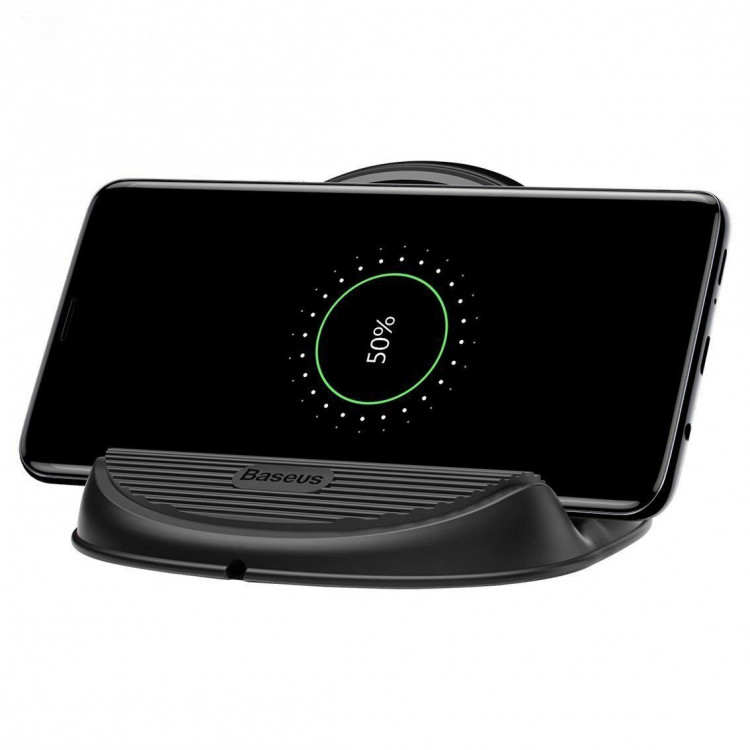 Беспроводное зарядное устройство Baseus Silicone Horizontal Desktop (черный)