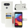 Чехол с визитницей для LG Q8 (белый)