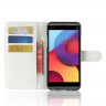 Чехол с визитницей для LG Q8 (белый)